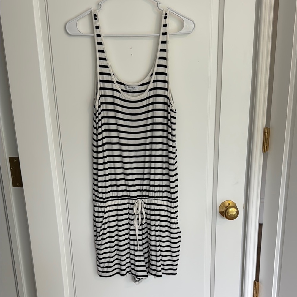 Z Supply Black and White Striped romper One Piece